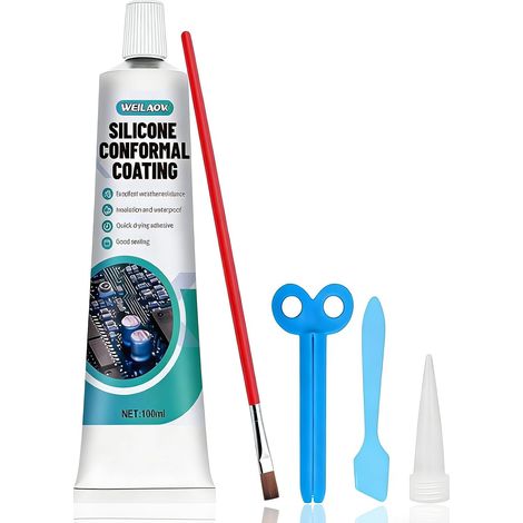 Gel Isolant Electrique, Isolant Electrique Liquide, Forte Fluidité 100ml Gel Etancheite Electrique Convient aux Circuits Imprimés et aux Cartes De Contrôle, Imperméable et Séchage Rapide (1/5)