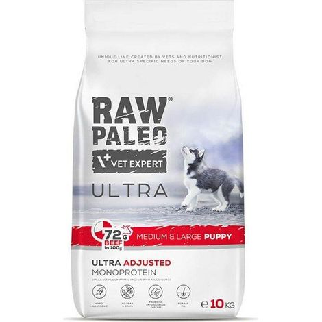 VetExpert Carne de Res Paleo Cruda para Cachorros Medianos y Grandes 10 kg