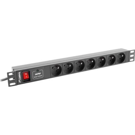 LANBERG PDU RACK POWER STRIP (1U.10A.7X 230V.2M) (1/2)