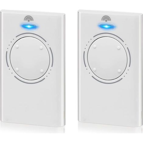 Télécommande porte garage, Télécommande Porte 2 Pièces, Télécommande Pour Portails 433 MHz, Compatible Avec Télécommandes XT2 433 SLH LR, XT4 433 SLH LR, 4 Canaux, Blanc (1/5)