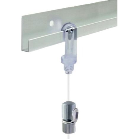 Cimaise en kit H20 - adhésif - longueur 2 m - finition blanc - avec 2 fils de suspension - CIVIC
