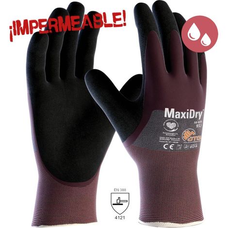 ATG® 2372 Gr. 6 MaxiDry® Nylon-Strickhandschuhe (56-425) violett/schwarz (1/5)