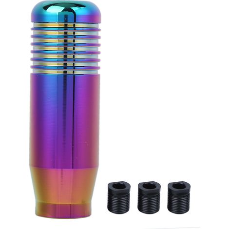 Levier de vitesse manuel en alliage d'aluminium, pommeau universel multicolore avec adaptateur (1/5)