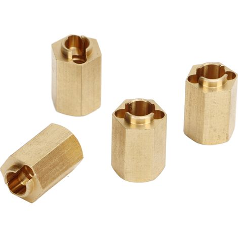 Entretoises de roue en laiton de 7 mm pour voitures RC Traxxas 1/18, avec entretoises et clavette croisée. Pièces de rechange pour voitures RC tout-terrain. (1/5)