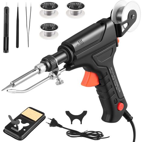 Outil de soudage laser industriel avec chauffage intégré, kit multifonction comprenant un fer à souder et un pistolet de soudage, fer à souder filaire automatique, idéal pour le bricolage à domicile ( (1/5)