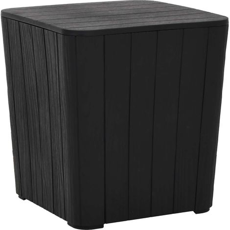 Maison Exclusive - Tavolo da Giardino con Coperchio Rimovibile Polipropilene Nero (1/5)