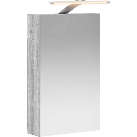 Maison Exclusive - Mobiletto per specchio da bagno Grigio Sonoma 30 x 10,5 x 50 cm