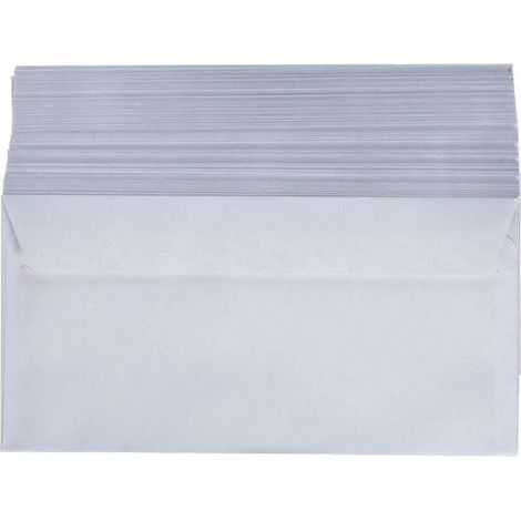 Pack of 100 windowless envelopes, C5/6 format, white MUMU