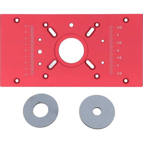 Frästisch-Einlegeplatte, Hubsystem aus Aluminiumlegierung, grundlegendes Holzbearbeitungszubehör, rot (1/5)
