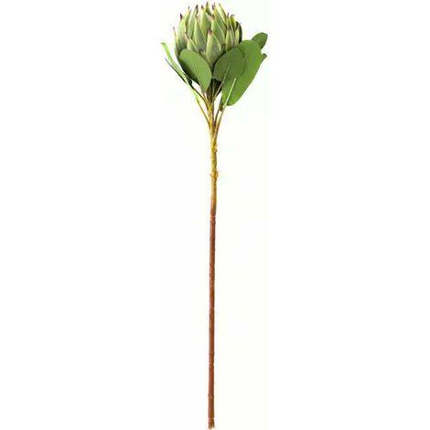 Large Protea Artificial Plant - Plastic - L21 x W21 x H73 cm - Green