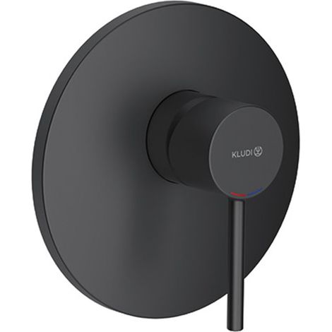 KLUDI BOZZ Set esterno incasso miscelatore monocomando doccia con unità funzionale nero opaco, 386553976