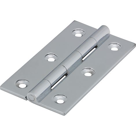 TIMCO Solid Drawn Brass Hinges Polished Chrome - 75 x 40