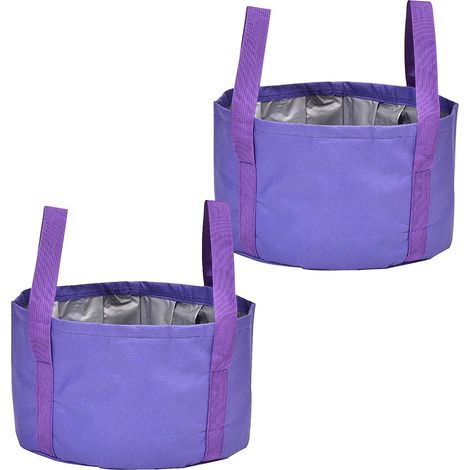 Zusammenklappbarer Eimer, zusammenklappbare Schüssel, Waschbecken, zusammenklappbare Wanne, Set mit 2 faltbaren, tragbaren Eimern, leicht und platzsparend für Urlaub, Garten, Outdoor, Angeln, Camping. (1/5)