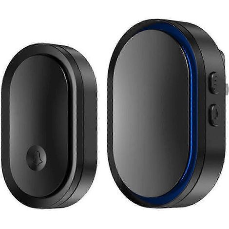 Sonnette sans fil étanche IP55 (portée de 500 mètres). Sonnette électronique sans fil étanche avec récepteur et émetteur à brancher, 36 sonneries, volume réglable sur 5 niveaux. (1/5)