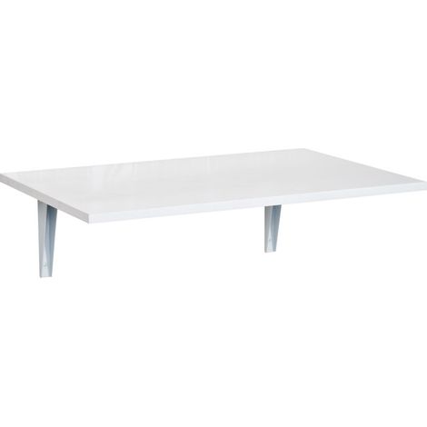 Table murale rabattable Isal cuisine bureau MDF blanc (1/5)