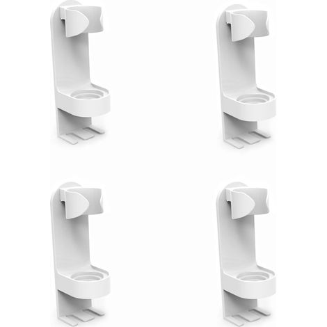 Sollbry Lot de 4 porte-brosses à dents électriques - Porte-brosse à dents électrique - Porte-brosse à dents mural pour salle de bain - Blanc (1/4)