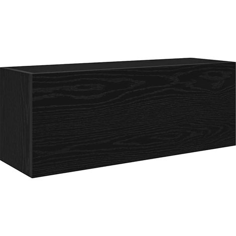 Maison Exclusive - Mobile da Bagno a Parete Nero 80x25x30 cm in Legno Multistrato