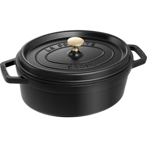 STAUB Cocotte Casseruola Ovale, Ghisa, Nero, 27 cm (1/5)