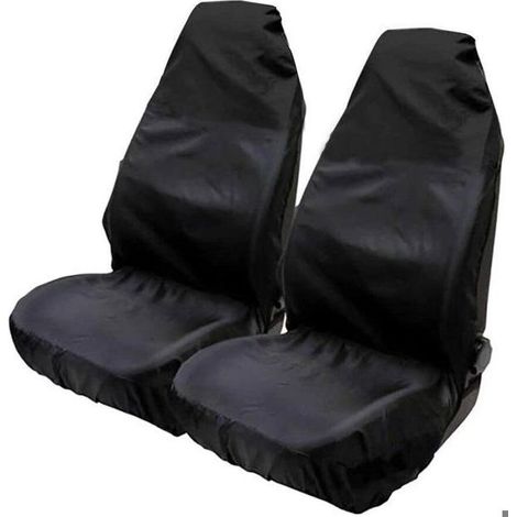 Universelle wasserdichte Autositzbezüge (2er Pack) 132 x 54 cm Schwarz (1/4)