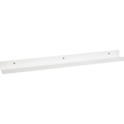 Étagère murale décorative - JUANIO - Blanc - 80 x 9.5 x 5 cm - MDF - Charge 3–5 kg (1/3)