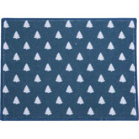 Tapis De Table Rectangulaire En Polyester Absorbant Et Isolant Pour Salle À Manger - Bleu Foncé - 1 Pièce (1/5)