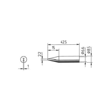 Ersa 842 CD Punta di saldatura Forma a scalpello Dimensione punta 2.2 mm Contenuto 1 pz.