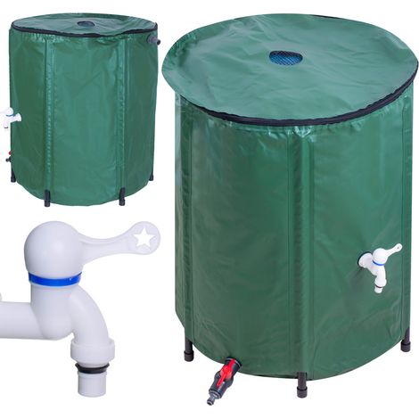 Réservoir d'eau de pluie pricenet 500 litres pliable avec robinet (1/5)