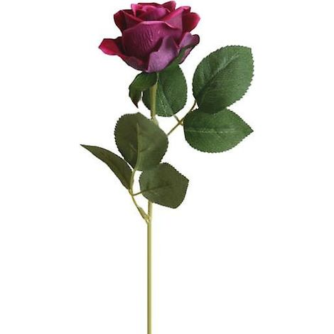Rose artificielle en tissu, sans arrosage, réaliste, ne se fane pas, anti-décoloration, longue durée de vie, idéale pour la décoration de mariage et d'intérieur. Fournitures pour la maison.rose rouge (1/5)