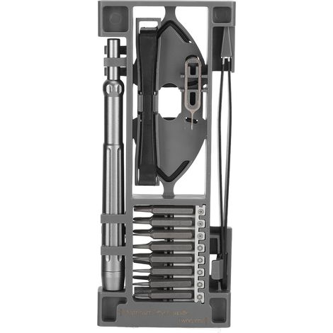 24-in-1 Präzisions-Elektroschraubendreher-Set mit magnetischen Bits und 360° drehbaren Stecknüssen (1/5)