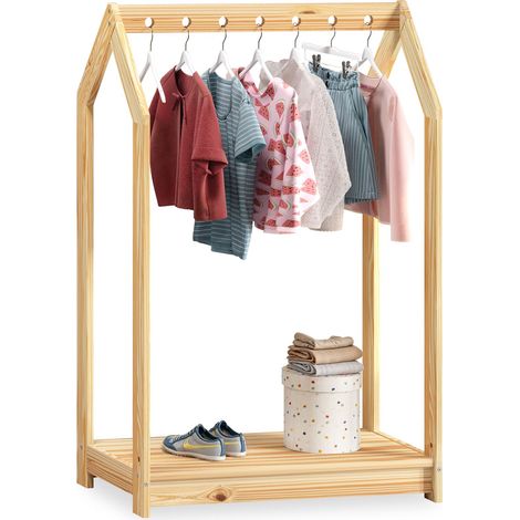 Portant enfant SALLY en pin massif - Coloris naturel (1/4)