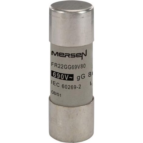 Fusibile 22×58mm 690V 80A ELTFR22GG69V80 per impianti industriali