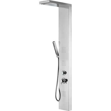 Pannello doccia multifunzione con 4 getti in acciaio inox cromato (1/3)