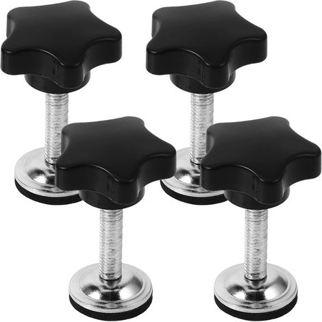 Vis de Serrage Bouton en Plastique et Fer M8x35, Lot de 4 Pièces, Poignée Ergonomique Noire pour Réglage Précis et Stabilité Renforcée en Industrie (1/5)