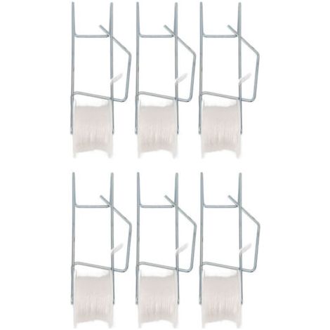 Lot de 6 crochets pour plantes avec fil de fer galvanisé de 15 mètres (49,2 pieds), support stable pour plantes grimpantes, kit de palissage pour serres et exploitations agricoles (1/4)