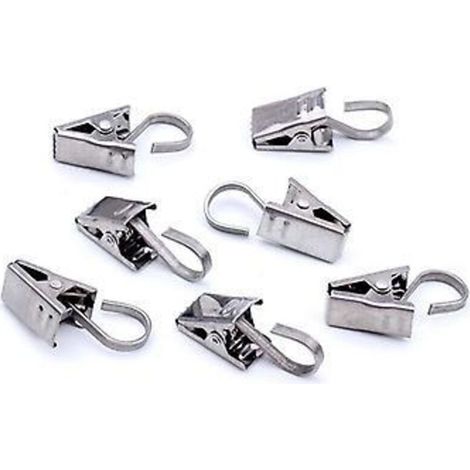 Lot de 25 pinces à rideaux pour crochets de suspension, petits crochets pour auvent de camping-car, éclairage, photos, décorations de fête