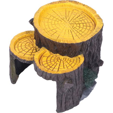 Aquarium décoration résine crâne, cachette reptile, tronc arbre pour poissons, accessoire terrarium (Crâne-315) (1/5)