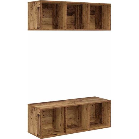 Maison Exclusive - Conjunto de mueble de TV 2 uds. Madera Vieja (1/5)