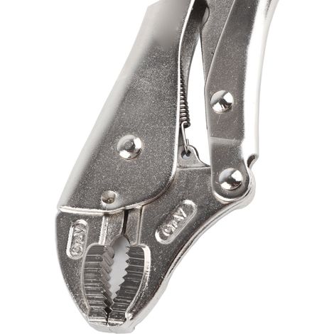 Pince à mâchoires courbes et verrouillage, mini-outil portable en acier au chrome-vanadium pour la fixation de pièces, 220 mm (1/5)