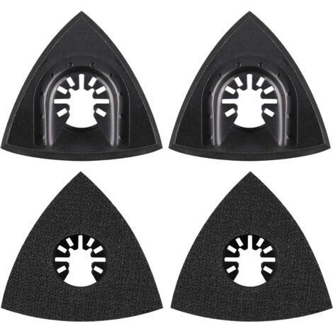 4pcs Triangular Sanding Pads 80mm Multi Tool Attachment Pad, Multi Tool Blade (1/5)