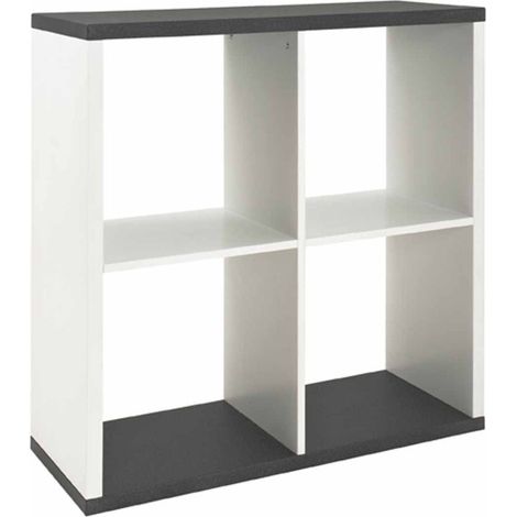 Étagère Design 4 Cases "Granit" 86cm Blanc