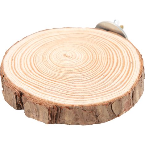 Perchoir rond pour oiseaux, support en bois naturel pour oiseaux de cage, perroquets mordeurs, 5-6 (1/5)
