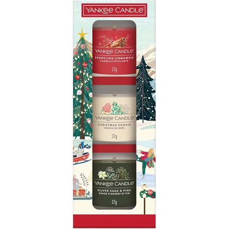 Geschenkset Christmas Classics mit 3 Mini-Kerzen