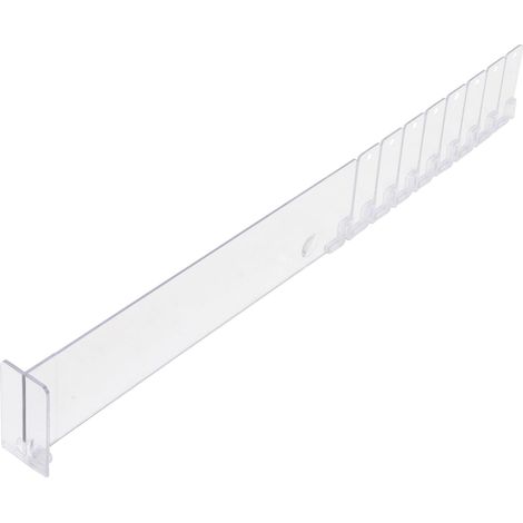 Separador de plástico  transparente  285 / 480 x 60 mm