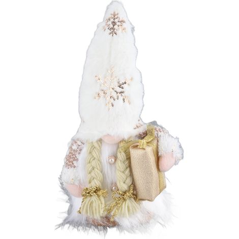 Bonnet lumineux nain de Noël Rudolph poupée ornement lumineux scintillant nain de Noël adorable (1/5)