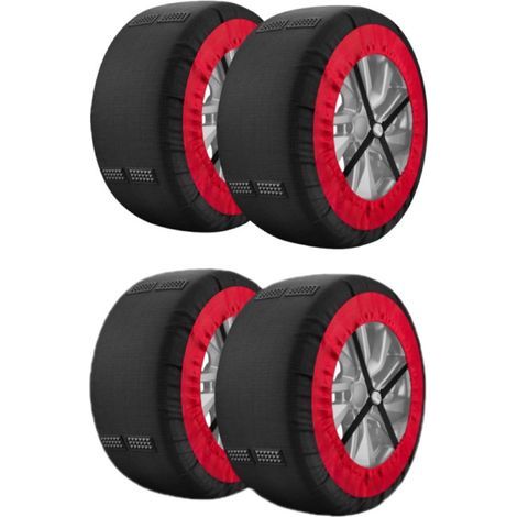 Andyou – Lot de 4 manchons de traction pour pneus S – Textile ultra-silencieux – Installation facile – Adhérence optimale sur routes enneigées (1/5)