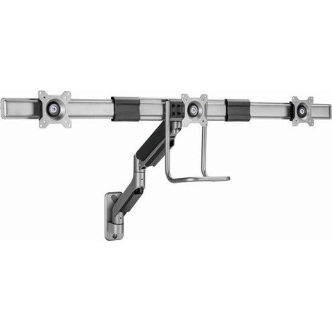 Soporte de pared para 3 monitores de 17 a 27 pulgadas, 6 kg.