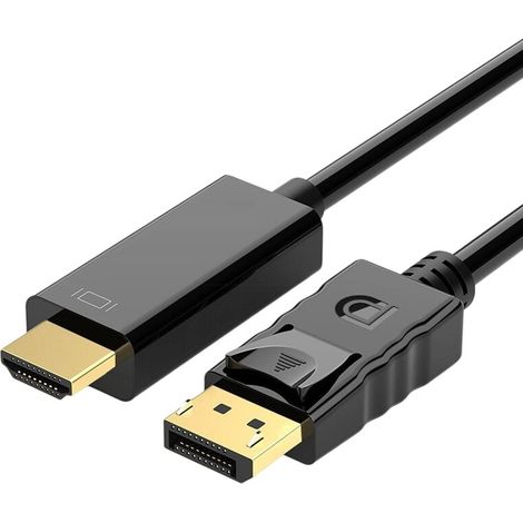 Câble vidéo DisplayPort vers HDMI pour carte graphique de bureau et moniteur 4K HD (1/5)