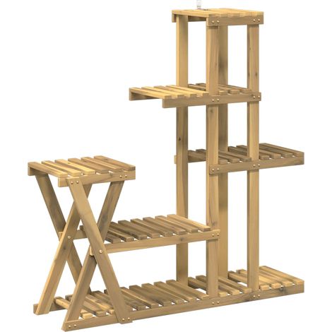 Maison Exclusive - Support de Plante Blanc 95 x 25 x 101,5 cm Bois d'Acacia Massif (1/5)