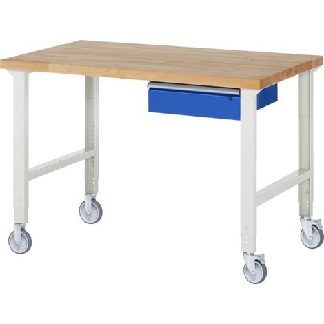 Rau Établi mobile réglable en hauteur 7001A1, L1500xP900xH950-1000mm (1/5)