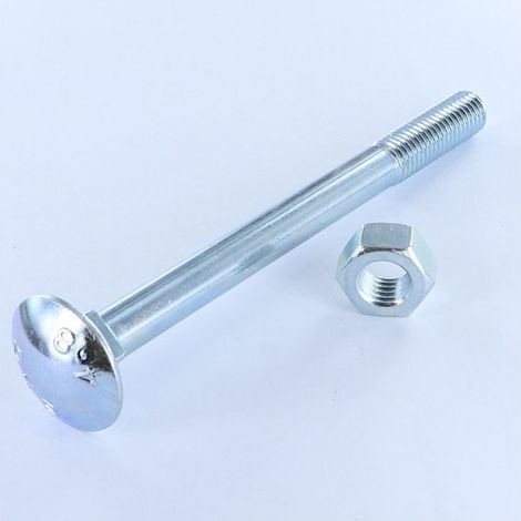 Boulon (vendu avec Ecrou) TRCC JAPY tête ronde collet carré M7X60 Filetage partiel ZING-1 pièce